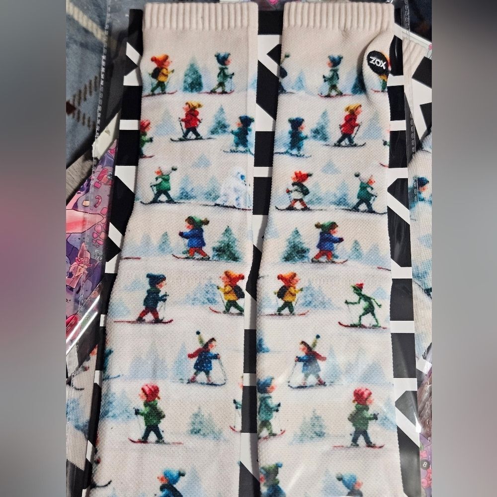 ZOX ADVENT HIDDEN ZOXSOX 2025 YETI SKIING Christmas Winter LONG SOCKS NEW